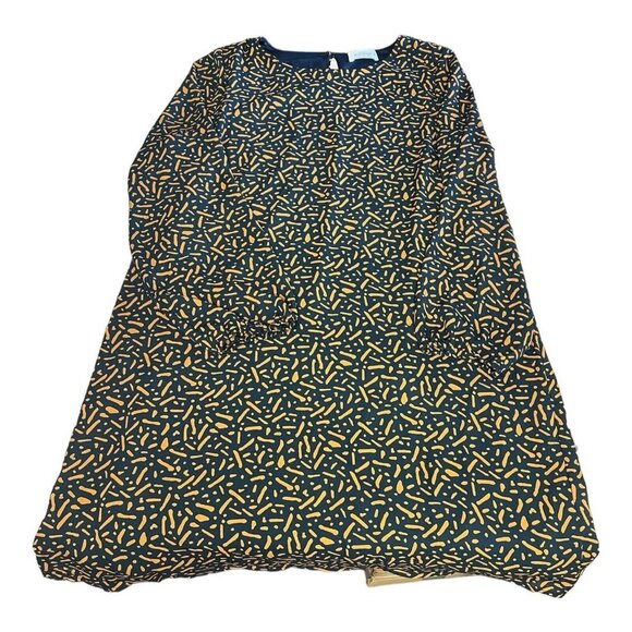 Kaileigh Long Sleeve Mini Dress~Size L~Blue Orange~ (Missing belt) ~L1 37 - Picture 7 of 11